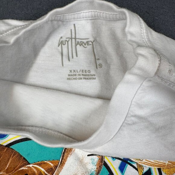 Guy Harvey Kids XXL White Legendary Stingrays Graphic Print T-Shirt Short Sleeve - Picture 5 of 6